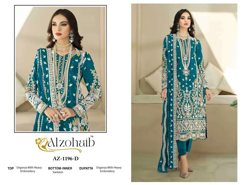 Alzohaib Az Aafa 1196 Catalog pakistani straight suit with price