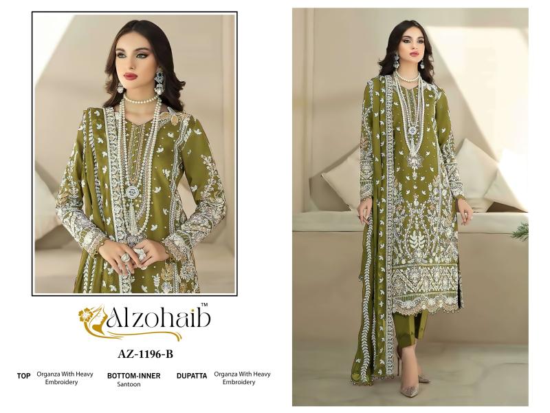 Alzohaib Az Aafa 1196 Catalog pakistani straight suit with price