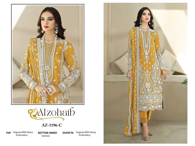 Alzohaib Az Aafa 1196 Catalog pakistani straight suit with price