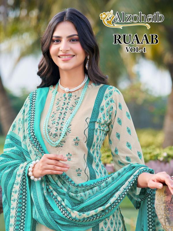 Alzohaib Az Ruaab vol 1 Catalog Chiffon Dupatta pakistani party wear suits online india