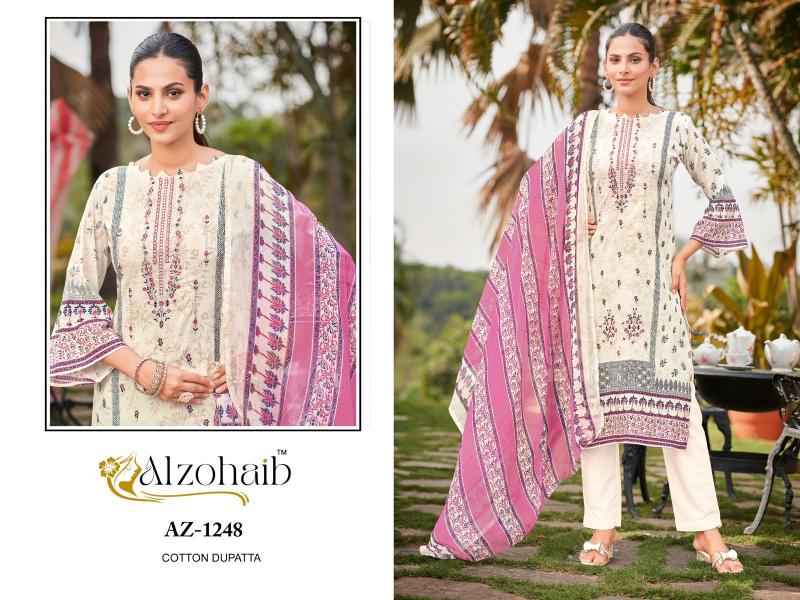 Alzohaib Az Ruaab vol 1 Catalog Chiffon Dupatta pakistani party wear suits online india