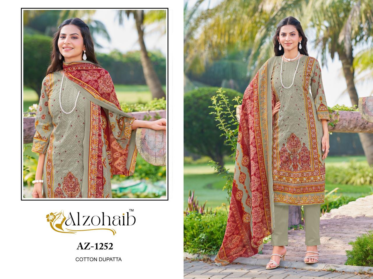 Alzohaib Az Saira vol 1 Catalog Cotton Duppatta pakistani ladies suits online shopping