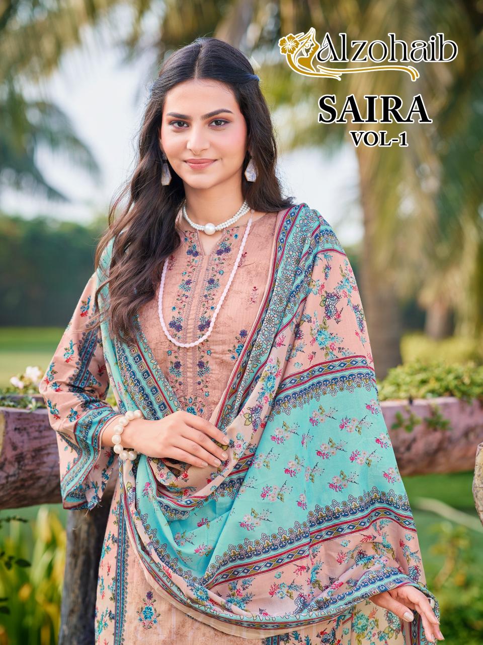 Alzohaib Az Saira vol 1 Catalog Cotton Duppatta pakistani ladies suits online shopping