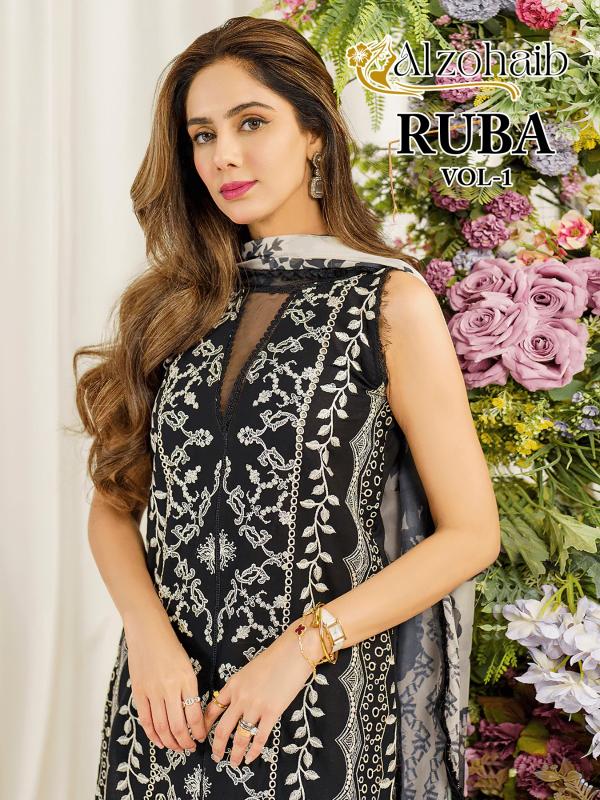 Alzohaib Ruba Vol 1 Catalog Chiffon Dupatta pakistani plazo suits online india