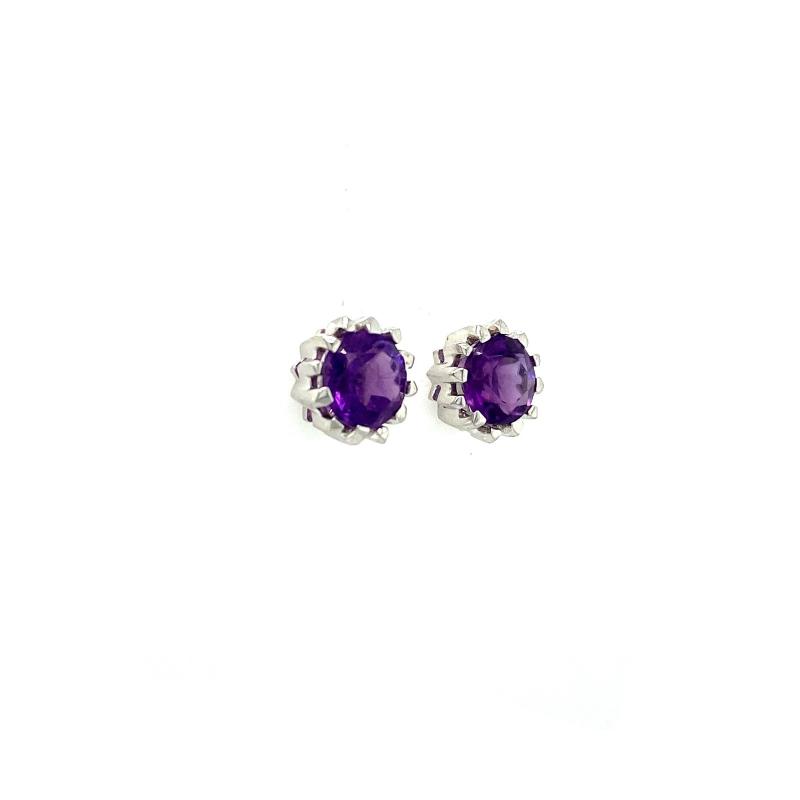 Amethyst Earring in 925 Sterling Silver KST 56060 silver jewellery rate