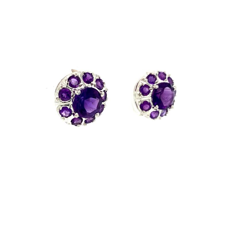 Amethyst Earring in 925 Sterling Silver KST 5679 jewellery silver rate today