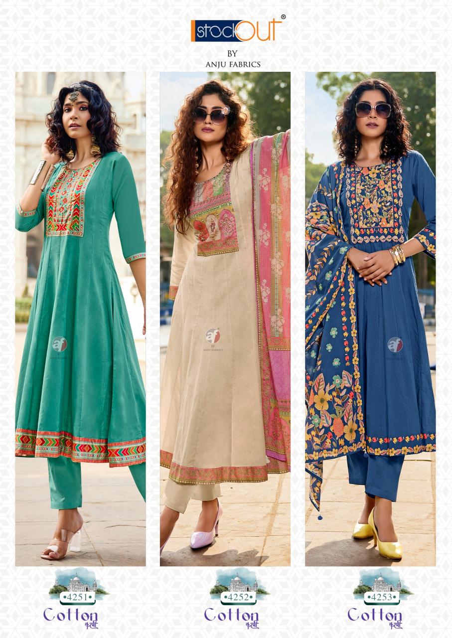 Anju Fabrics Cotton Kali catalog indian kurtis wholesale online