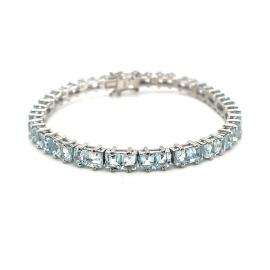 Aquamarine Bracelet in 925 Sterling Silver - KSD 46224 catalog silver bracelet for women