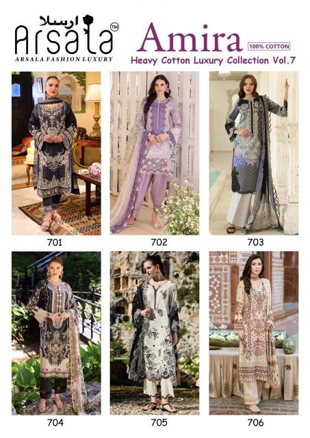 Arsala Amira Vol-07 – Karachi Dress Material - Wholesale Catalog