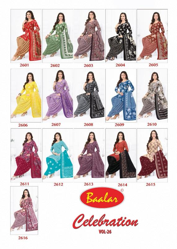 Baalar Celebration Vol-26 - Dress Material  - Wholesale Catalog
