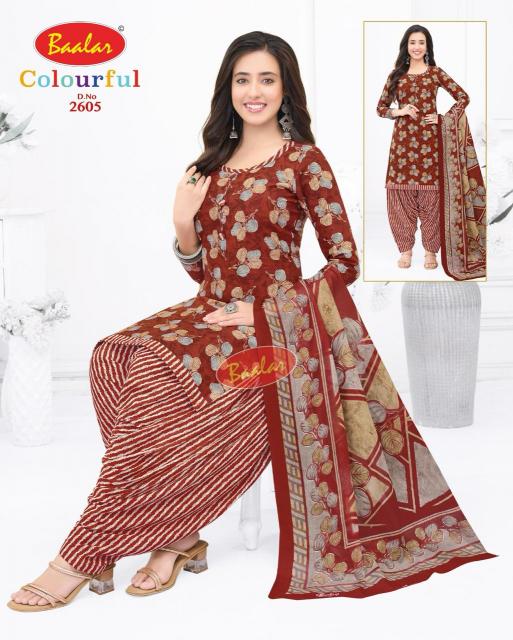 Baalar Colourful Vol-26 - Dress Material  - Wholesale Catalog
