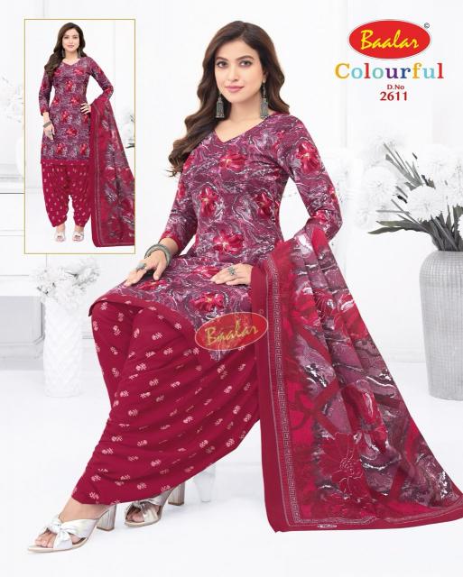 Baalar Colourful Vol-26 - Dress Material  - Wholesale Catalog