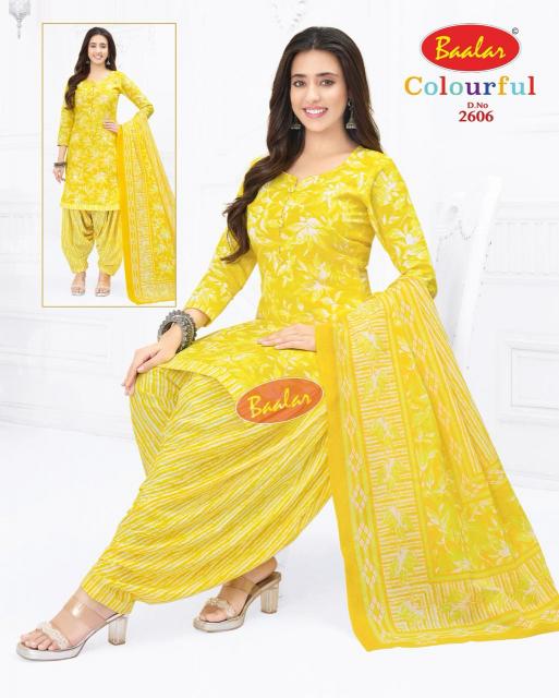 Baalar Colourful Vol-26 - Dress Material  - Wholesale Catalog