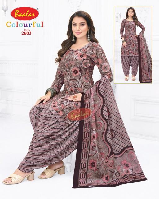 Baalar Colourful Vol-26 - Dress Material  - Wholesale Catalog