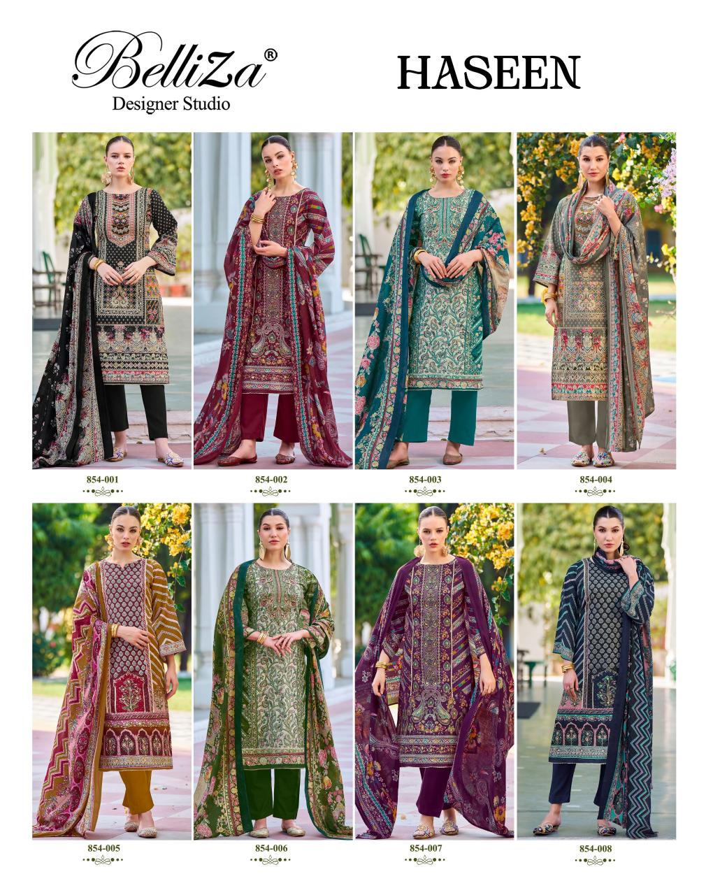 Belliza Haseen Catalog dress materials wholesaler in surat
