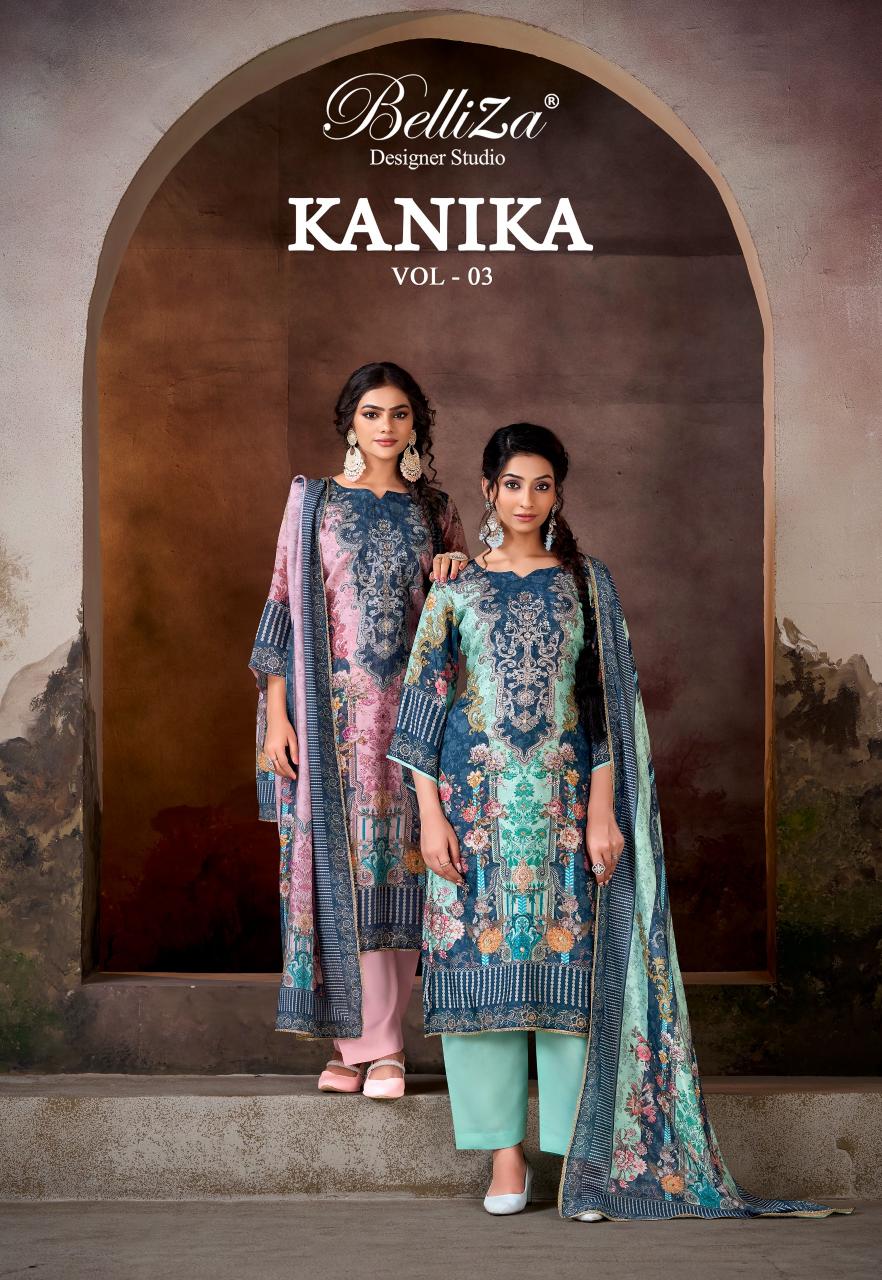 BelliZa Kanika vol 3 catalog ladies dress materials wholesale bazaar