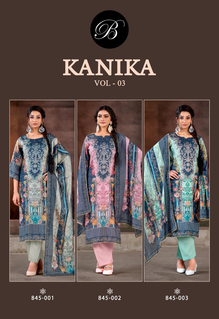 BelliZa Kanika vol 3 catalog ladies dress materials wholesale bazaar