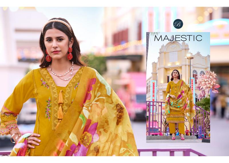 Belliza Majestic Catalog dress suit material surat