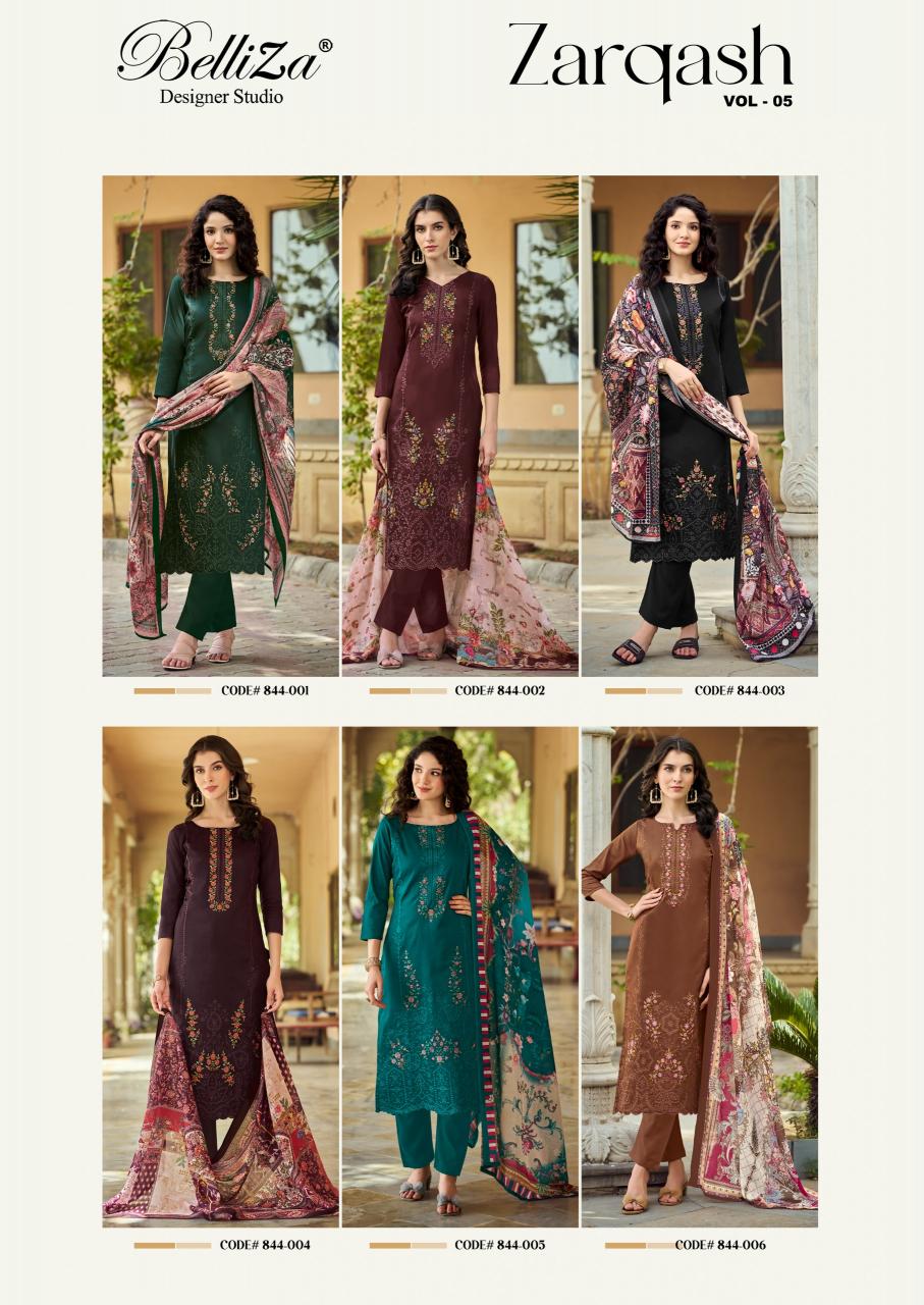 Belliza Zarqash Vol 5 Catalog buy wholesale dress materials