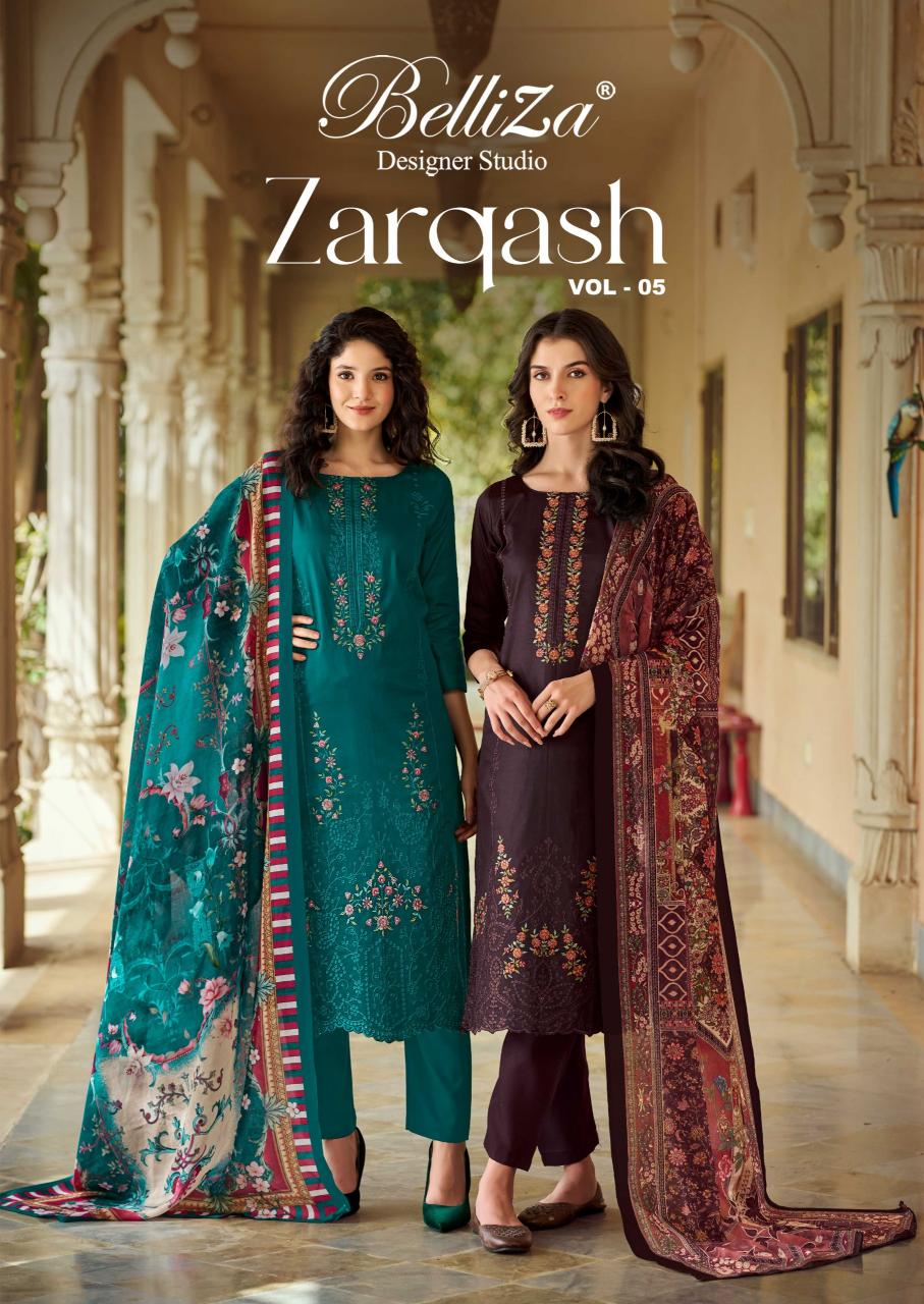 Belliza Zarqash Vol 5 Catalog buy wholesale dress materials