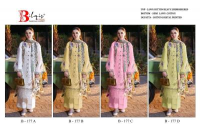 Bilqis B 177 catalog pakistani colourful lawn suits
