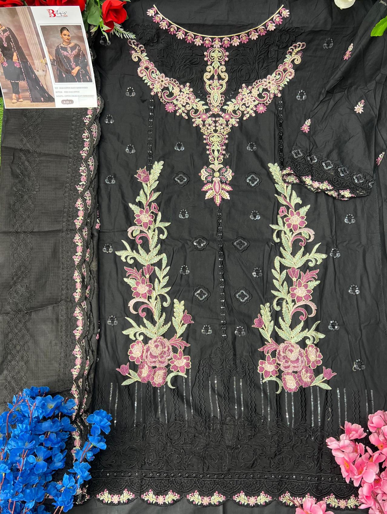 Bilqis B 184 A TO D Catalog pakistani collection suits