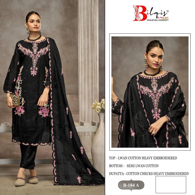 Bilqis B 184 A TO D Catalog pakistani collection suits