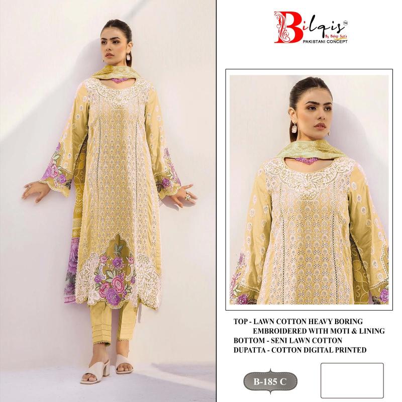 Bilqis B 185 A TO D Catalog pakistani designer suits pk