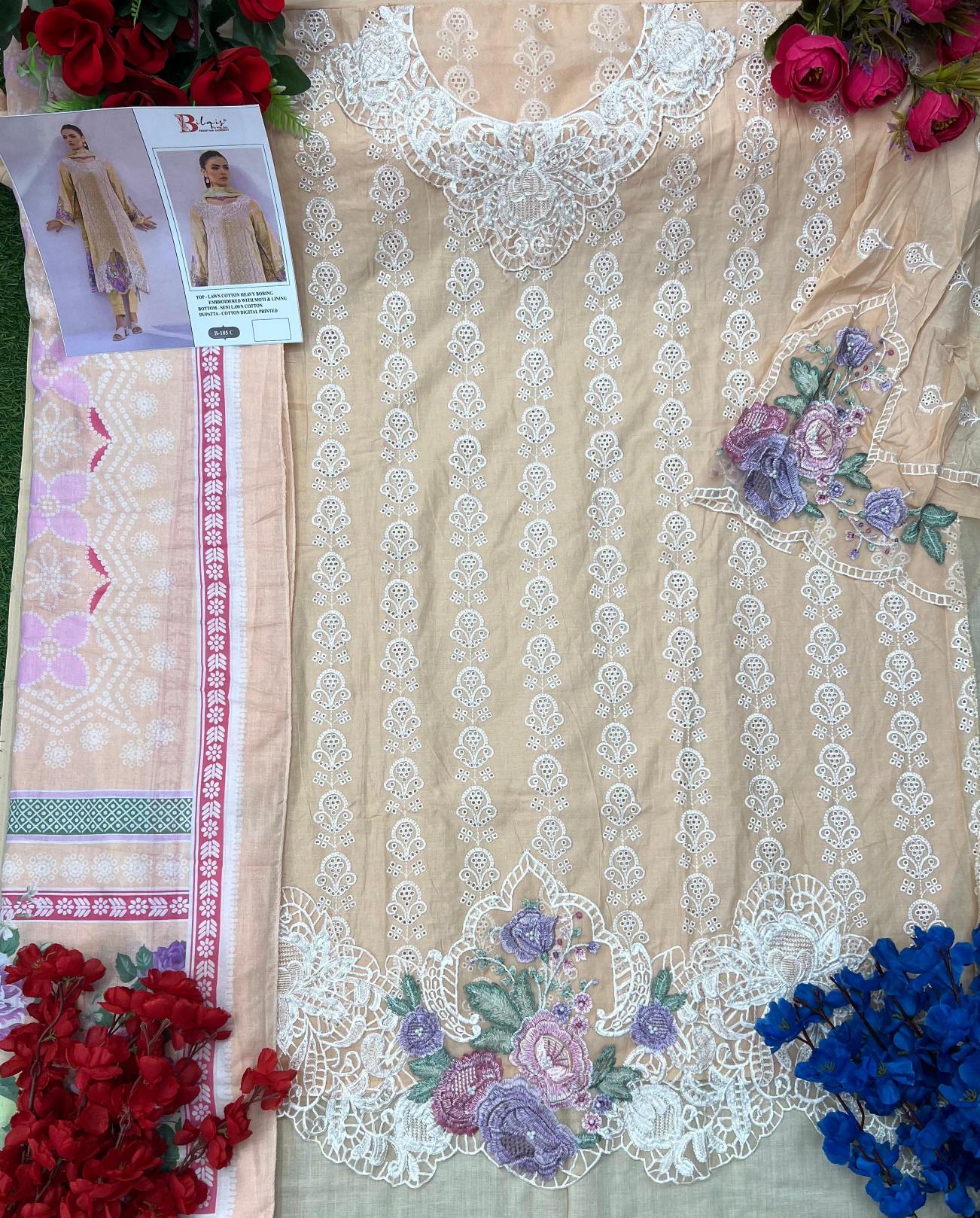 Bilqis B 185 A TO D Catalog pakistani designer suits pk