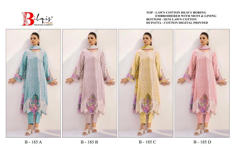 Bilqis B 185 A TO D Catalog pakistani designer suits pk