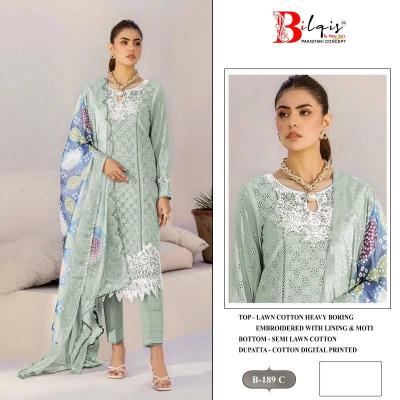 Bilqis B 189 Catalog pakistani designer lawn suits 2025