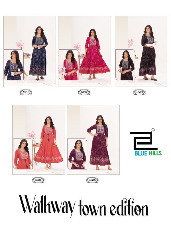 Blue Hills Walkway Town Edition catalog rayon kurti manufacturers in jaipur