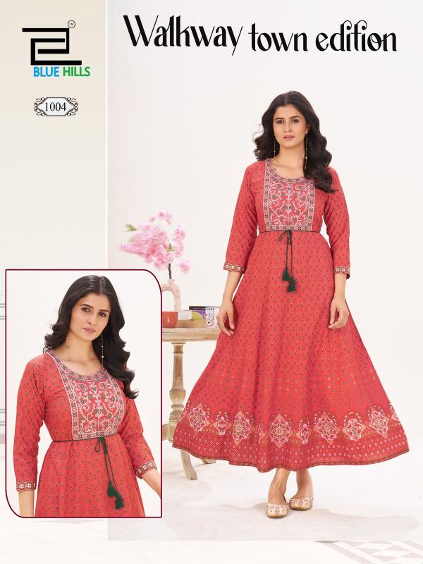 Blue Hills Walkway Town Edition catalog rayon kurti manufacturers in jaipur