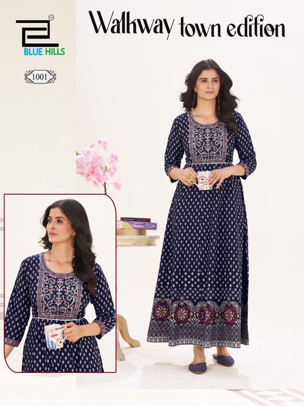 Blue Hills Walkway Town Edition catalog rayon kurti manufacturers in jaipur