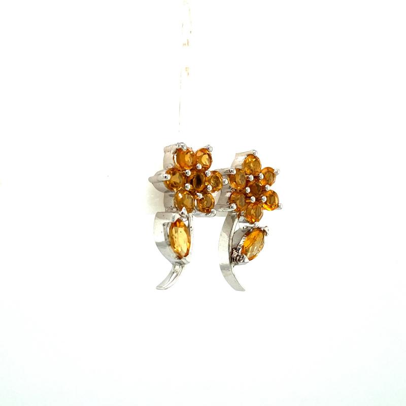 Citrine Earring in 925 Sterling Silver KST 5023 silver heavy jewellery