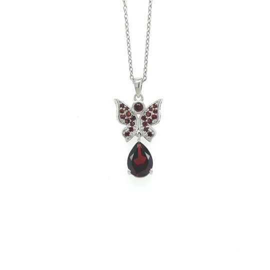 Citrine Pendant In 925 Sterling Silver - KSP 38171 catalog silver necklace for women