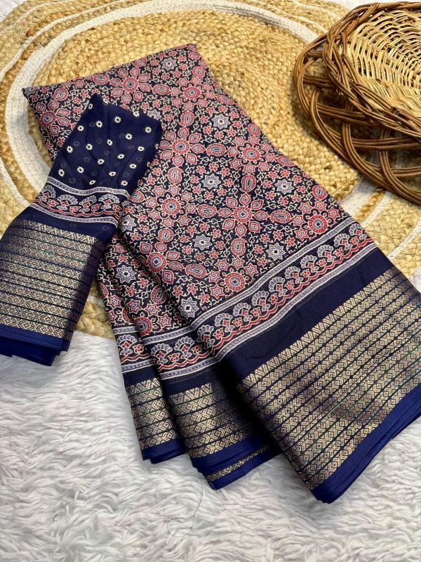 Dazira Ajrakh Gold catalog surat sarees whoiesale in chennai