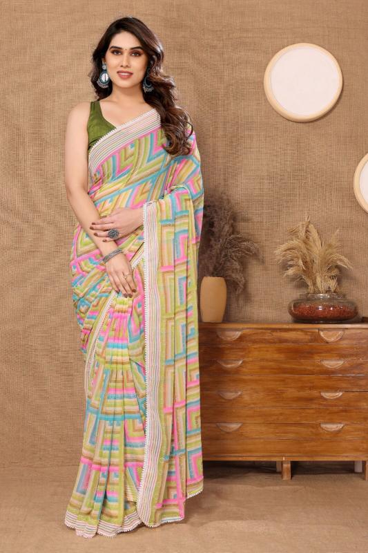 Dazira Georgette Saree With Lace Work Vol 3 catalog cheapest surat sarees chennai