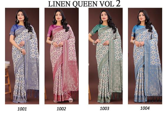 Dazira Linen Queen Vol 2 catalog wholesale sarees in surat with low price