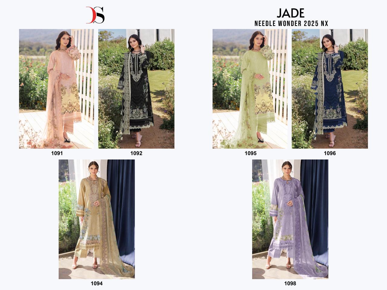 Deepsy Jade Niddle Wonder 25 Nx Catalog Chiffon Dupatta pakistani cotton suits online shopping india