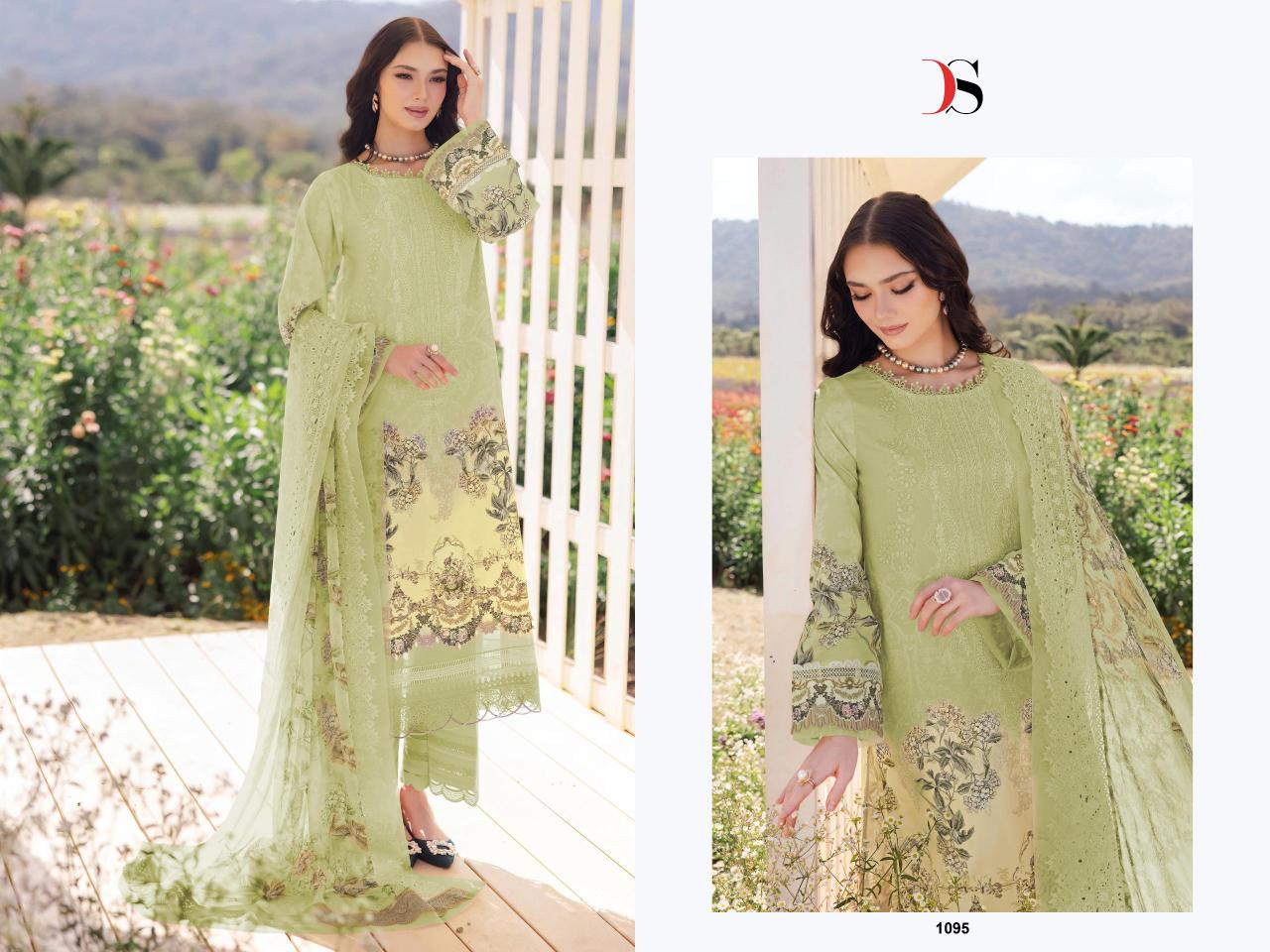 Deepsy Jade Niddle Wonder 25 Nx Catalog Chiffon Dupatta pakistani cotton suits online shopping india