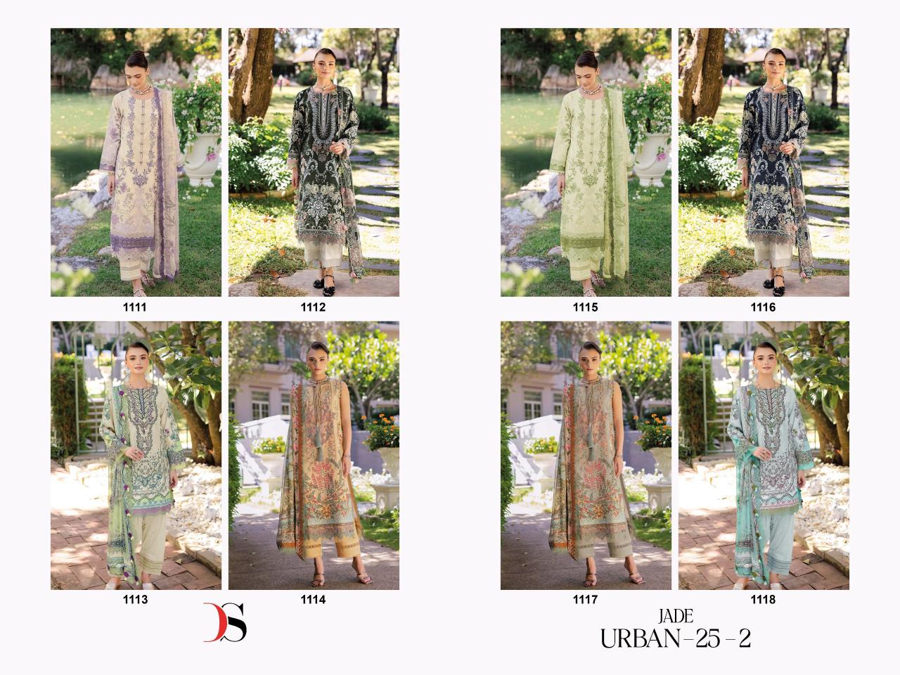 Deepsy Jade Urban 25 Vol 2 catalog Chiffon Dupatta pakistani salwar suit design 2025