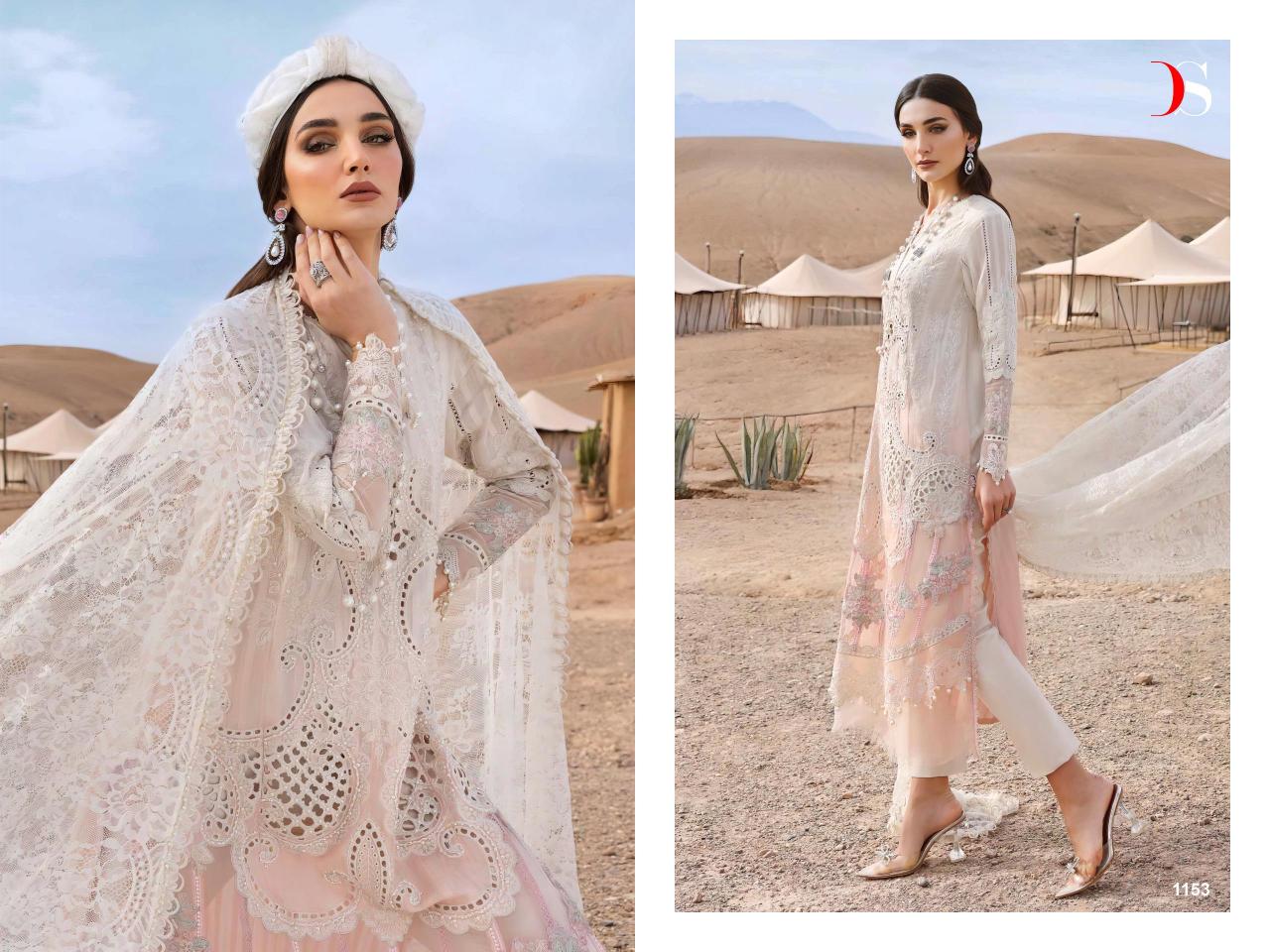 Deepsy Maria B Premium Embroidered 25 Catalog Cotton Duppatta pakistani wedding suits for brides