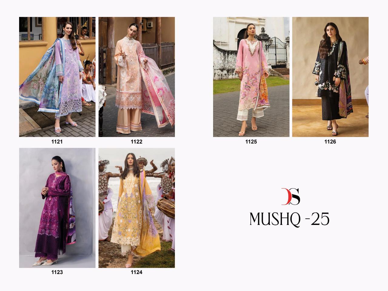 Deepsy Mushq 25 catalog pakistani designer suits 2025