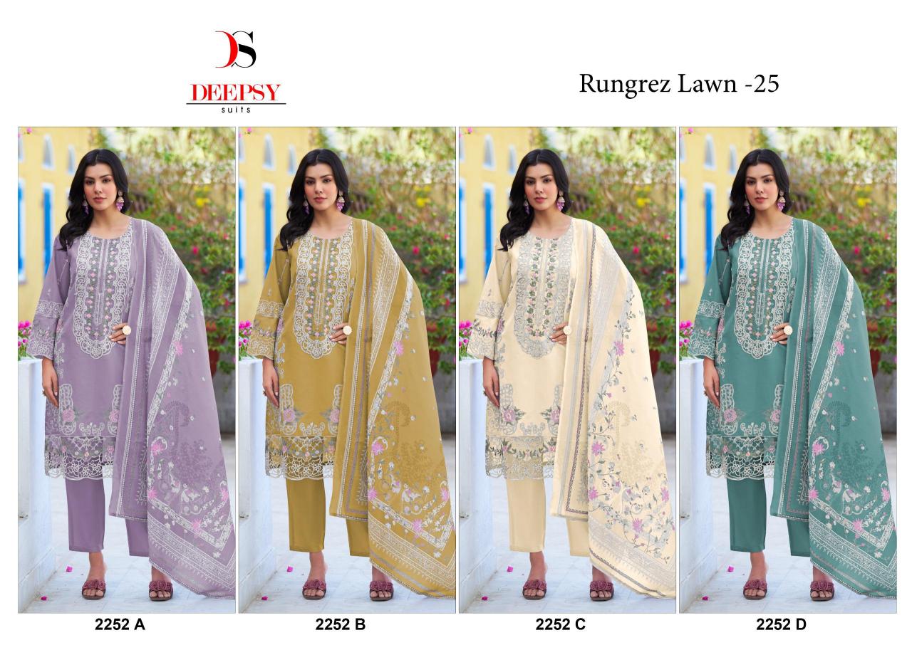 Deepsy Rungrez Lawn 25 Catalog pakistani cotton suits online shopping