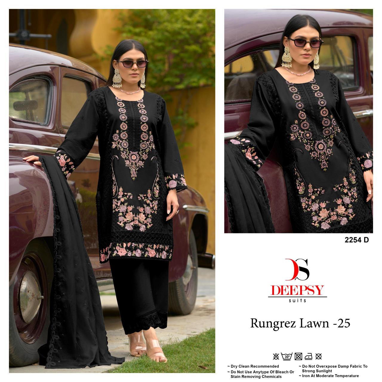 Deepsy Rungrez Lawn 25 D 2254 Catalog pakistani pant style suits images