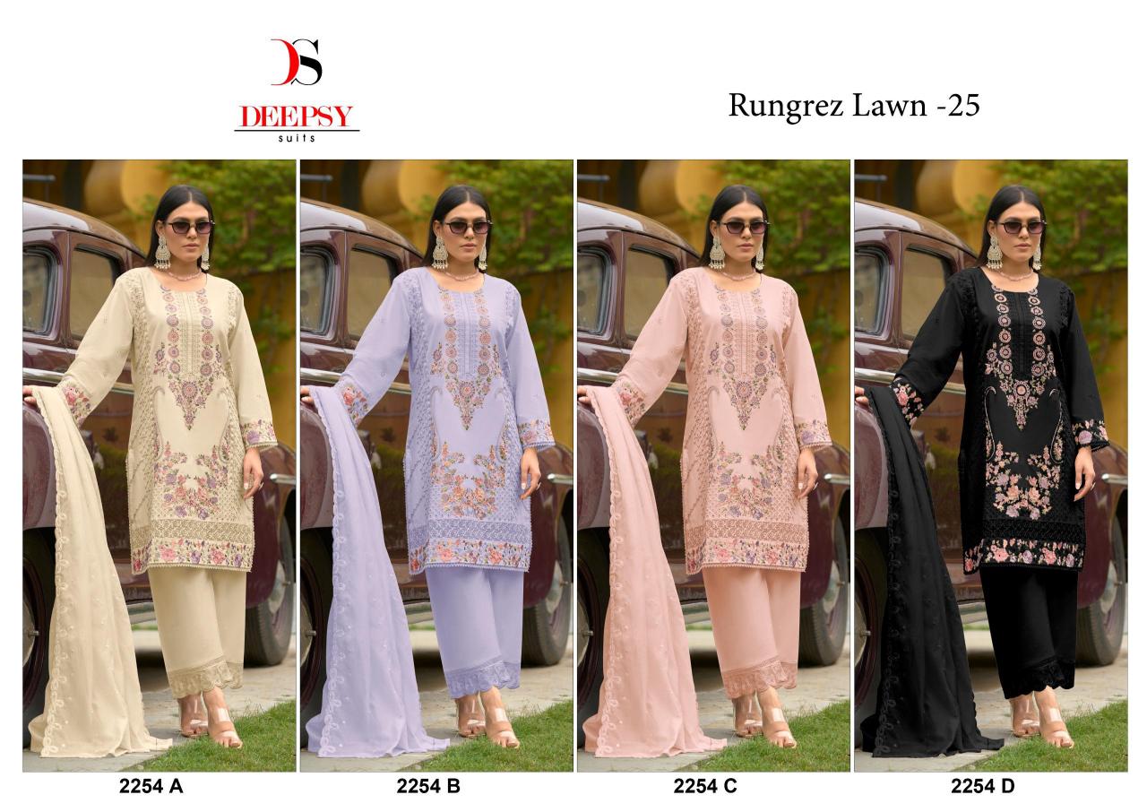 Deepsy Rungrez Lawn 25 D 2254 Catalog pakistani pant style suits images