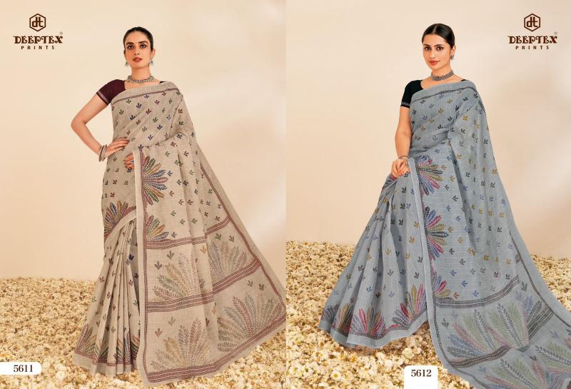 Deeptex Mother India Vol-56 – Cotton Sarees - Wholesale Catlog