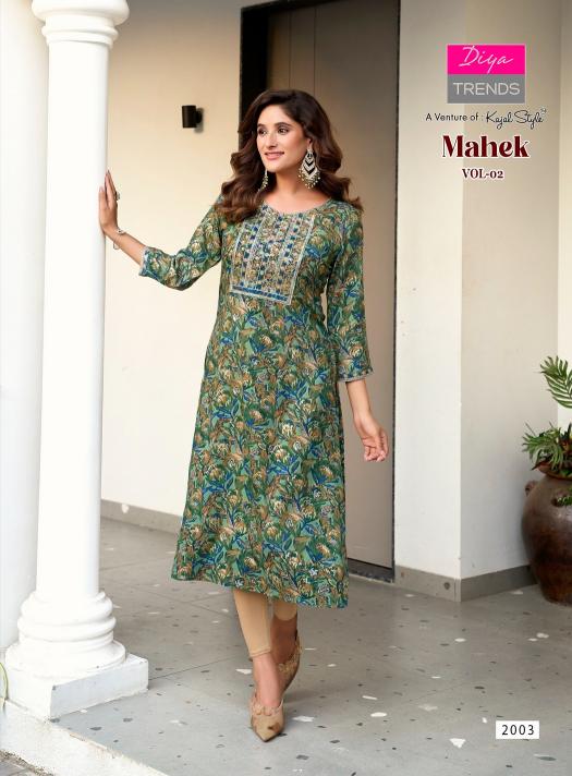 Diya Trends Mahek Vol 2 catalog south india shopping mall kurtis