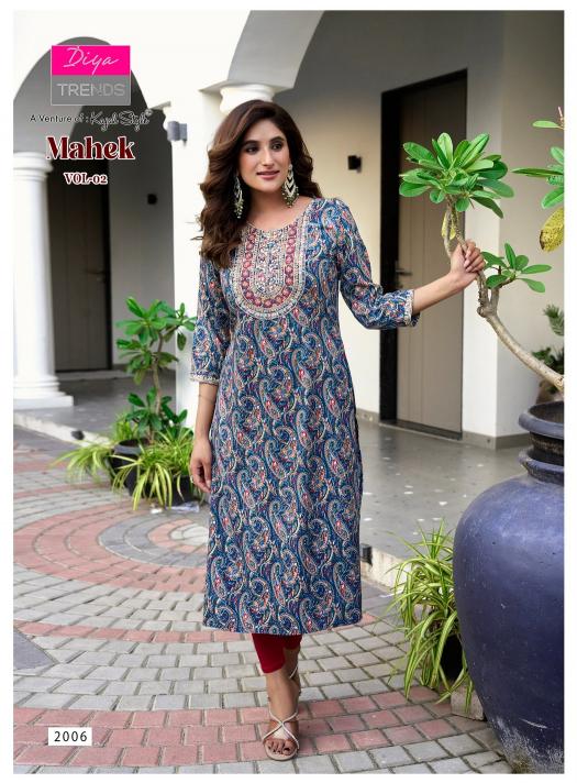 Diya Trends Mahek Vol 2 catalog south india shopping mall kurtis